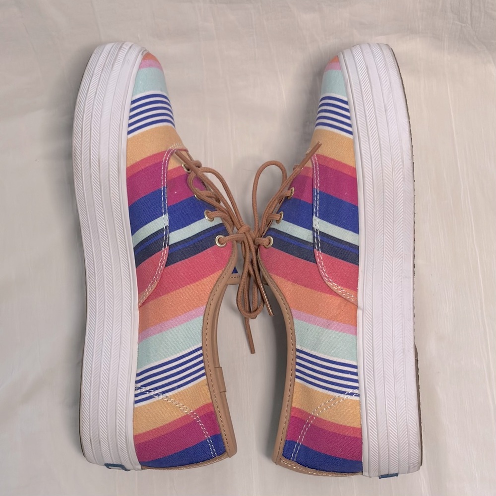 Keds X Sunny Life Striped Canvas Sneakers Multicolor Size 7 Platform Sole - Picture 6 of 12
